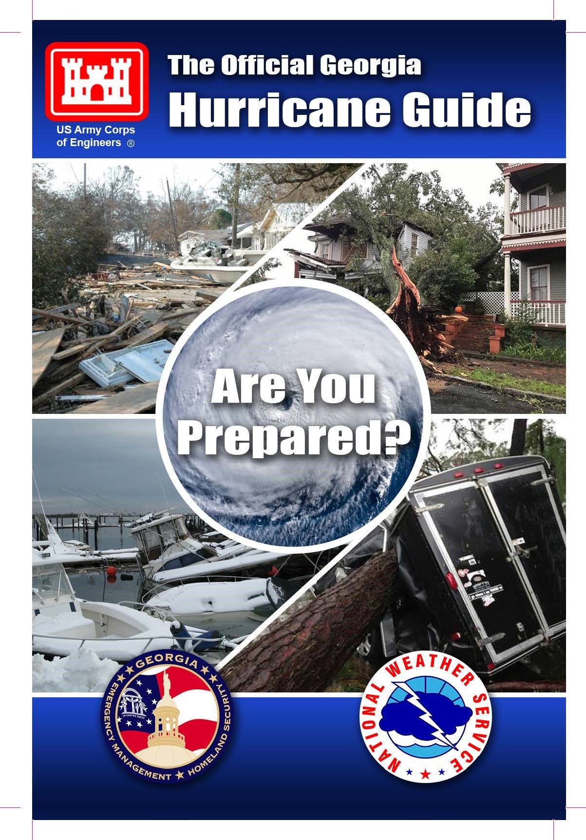 Graphic of front cover of the Official Georgia Hurricane Guide 