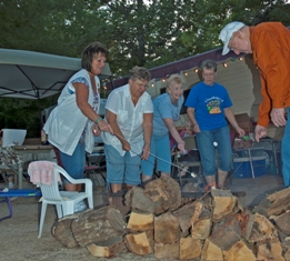 Seniors Around a Campfire