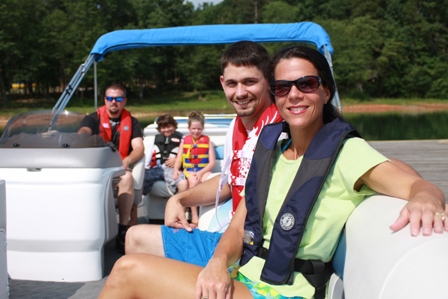 Group on Pontoon Boat